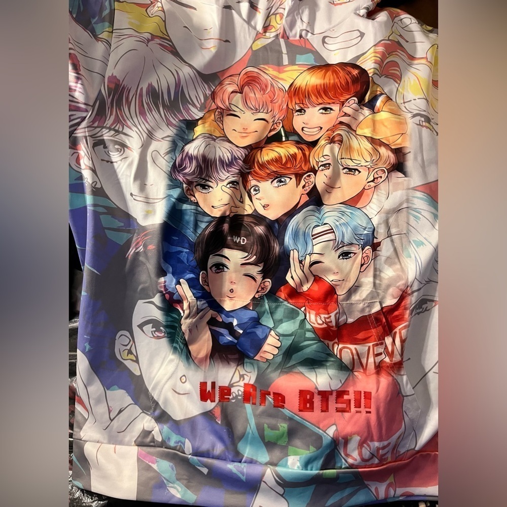 NEW- K-Pop BTS Graphic Hoodie - Lightweight  SIZE:XL (FOR MEN OR WOMEN)